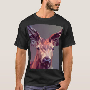 Camiseta Polígonos de Ciervos Naturaleza