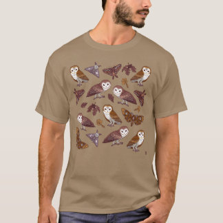 Camiseta Polillas y búhos Animales divertidos retro