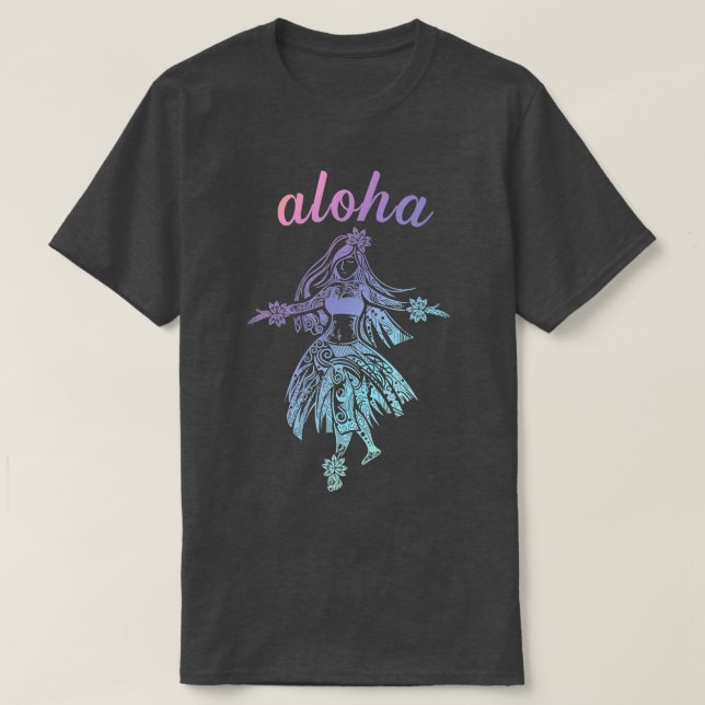 Camiseta Polinesia Aloha Tribal Hula Dancer Shirt Hawaiia (Diseño del anverso)