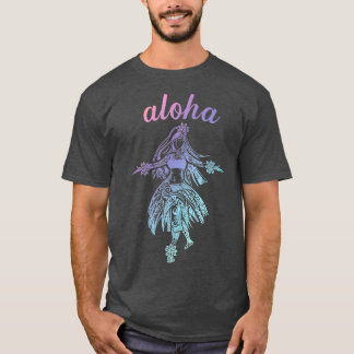 Camiseta Polinesia Aloha Tribal Hula Dancer Shirt Hawaiia