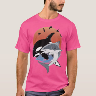 Camiseta Polinesia Cute Orca de Ballenas y Tiburones