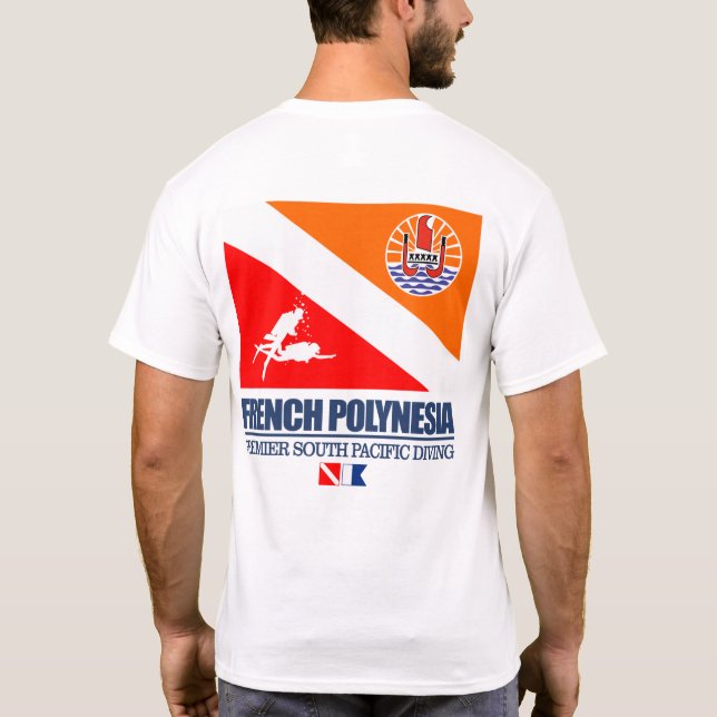 Camiseta Polinesia Francesa de buceo (sq.) (Reverso)