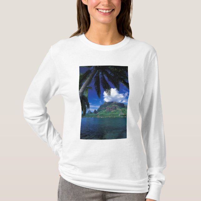 Camiseta Polinesia Francesa, Morea. Cooks Bay.Verde (Anverso)