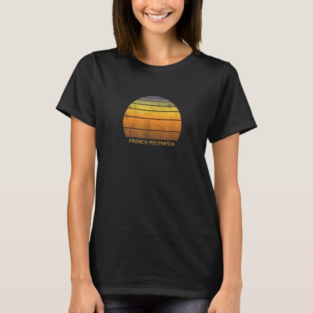 Camiseta Polinesia Francesa Retro (Anverso)
