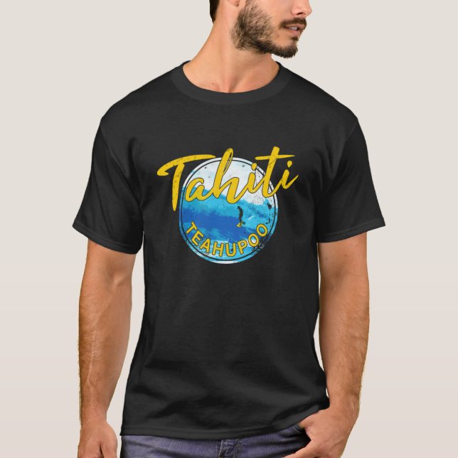 Camiseta Polinesia Francesa Tahiti Teahupoo Vintage Surf (Anverso)
