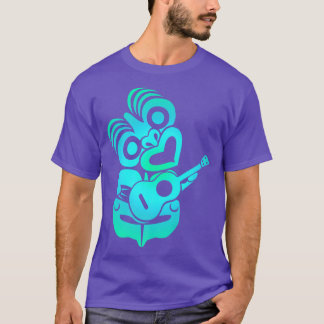 Camiseta Polinesia Maori Hei Tiki Ukulele Music Nueva Zelan
