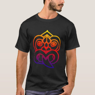 Camiseta Polinesia Maorí Tiki enfrenta tatuaje tribal neoze