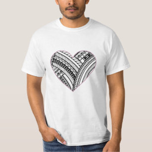 Camiseta polinesia para el corazón