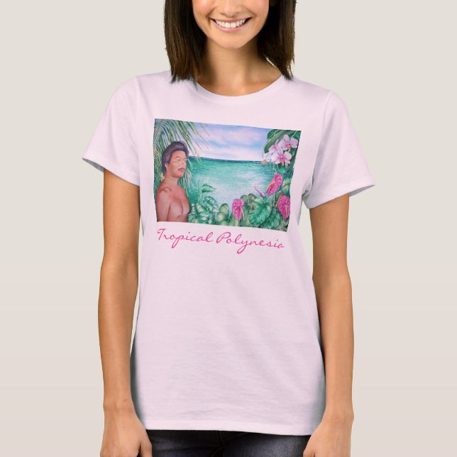 Camiseta Polinesia tropical (Anverso)