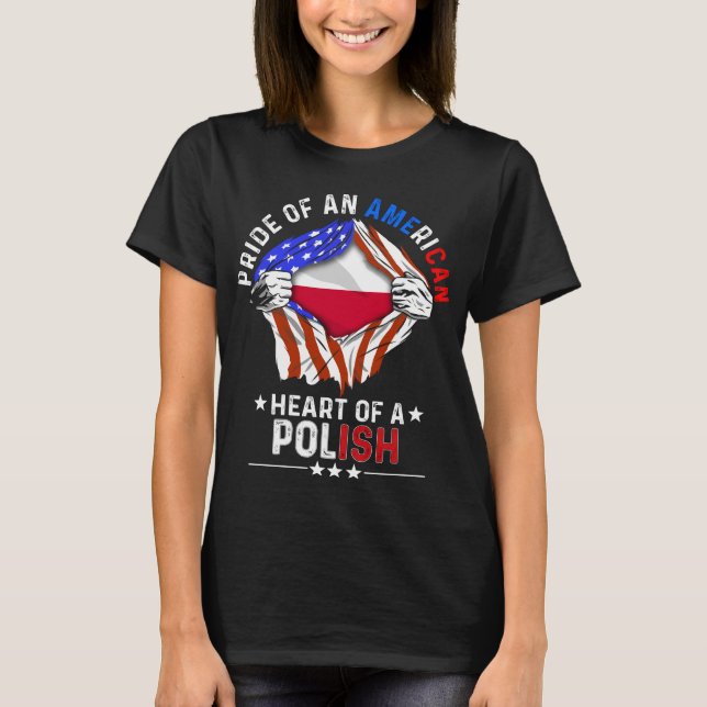 Camiseta Polish American Foreign Country Poland Flag (Anverso)