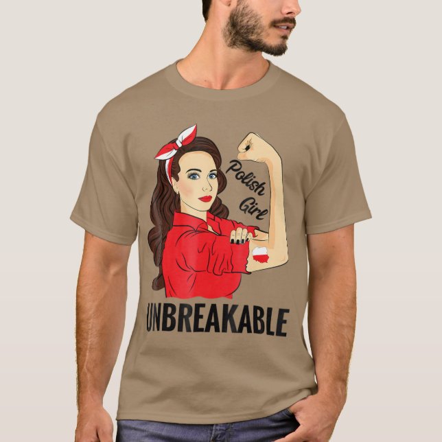 Camiseta Polish Girl Unbreakable  Polska Poland Flag (Anverso)