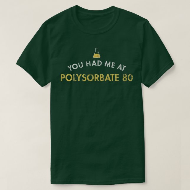 Camiseta Polisorbato 80 Cosméticos de cocina de espuma Quím (Diseño del anverso)