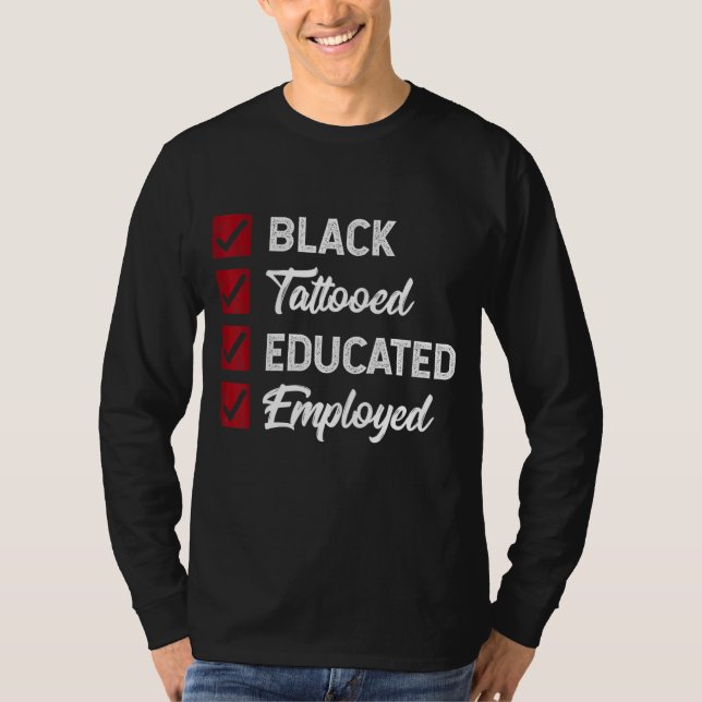 Camiseta Polit de regalo de historia negra educada con taza (Anverso)