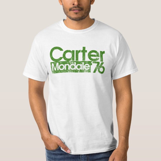 Camiseta Política de Jimmy Carter Mondale 76 de los años 70 (Anverso)
