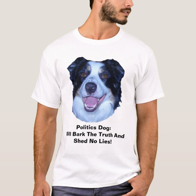 Camiseta Política El Collie De La Frontera De La Política B (Anverso)
