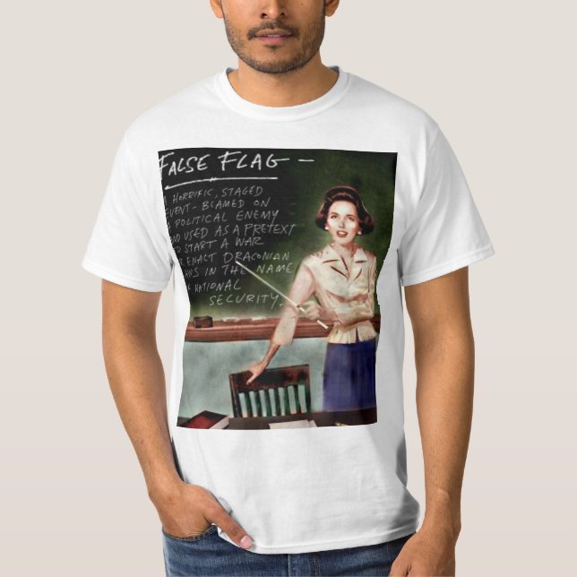 Camiseta Política - Falsa bandera (Anverso)