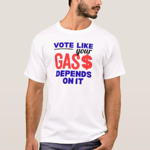 Camiseta Política Inflación Precio Gasolina Vota