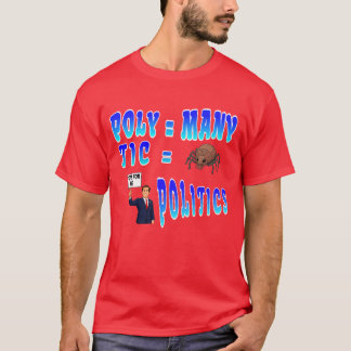 Camiseta Política: Poly = Muchos, Tic = Insecto chupador de