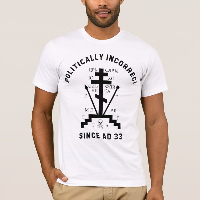 Camiseta Políticamente incorrecto de los cristianos ortodox (Anverso)