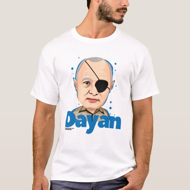 Camiseta Político del israelí de Moshe Dayan (Anverso)