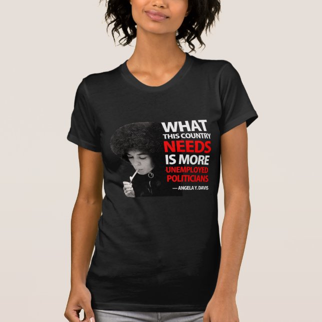 Camiseta Políticos parados - Angela Davis (Anverso)