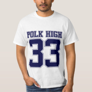 Camiseta Polk alto Bundy 33