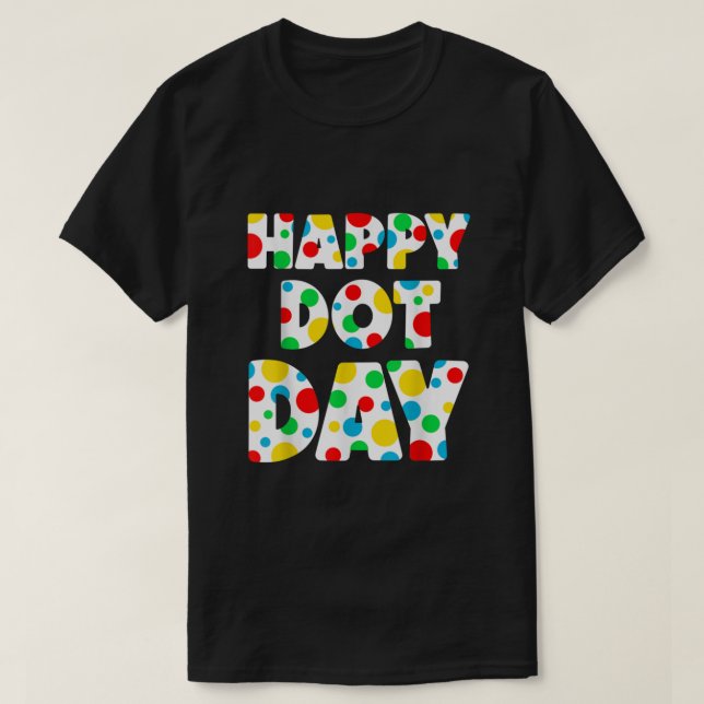Camiseta Polka colorida Día Internacional del Punto Feliz D (Diseño del anverso)