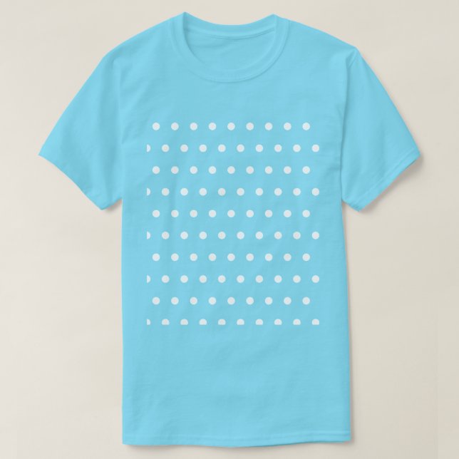 Camiseta Polka Dot (Aqua & White) (Diseño del anverso)