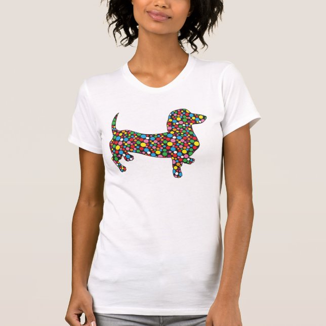 Camiseta Polka Dot Dachshunds (Anverso)