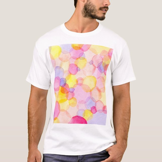 Camiseta Polka Dot Splash: Colorida acuarela (Anverso)