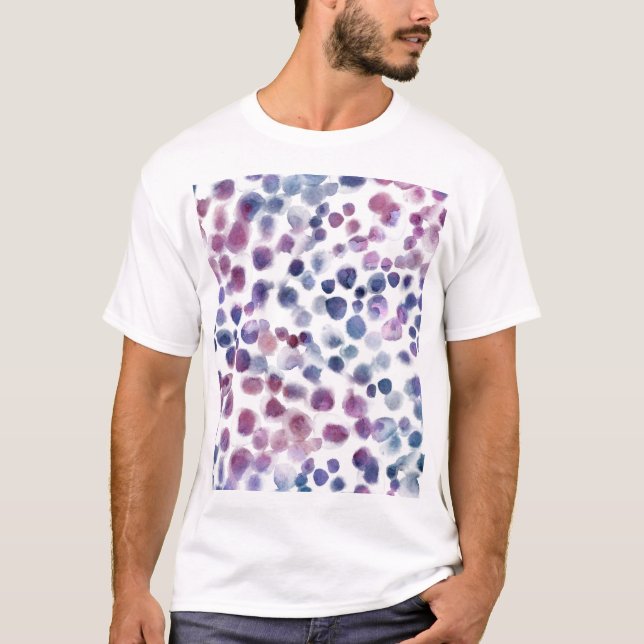 Camiseta Polka Dot Watercolor: Geométrica Sin Marea. (Anverso)