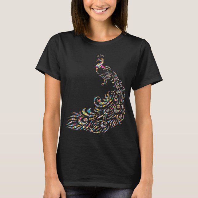 Camiseta Polka-punto Peacock colorido (Anverso)