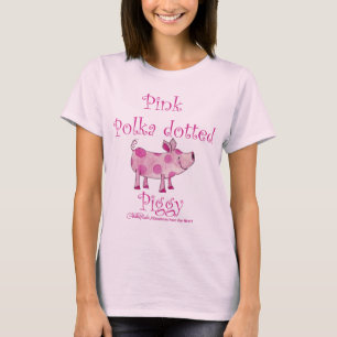 Camiseta Polka Rosa Doted Piggy