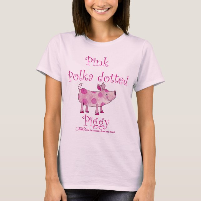 Camiseta Polka Rosa Doted Piggy (Anverso)
