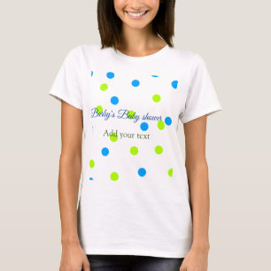 Camiseta Polka verde azul puntos de la ducha bebé agregar t