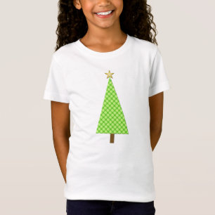 Camiseta Polka verde limón punto moderno árbol de Navidad