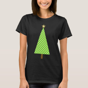 Camiseta Polka verde limón punto moderno árbol de Navidad