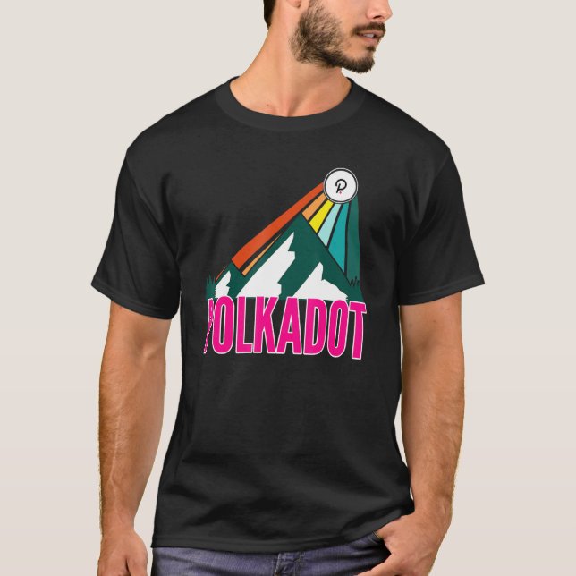 Camiseta Polkadot Dot Crypto Mountain Sun Rays Cryptocurren (Anverso)