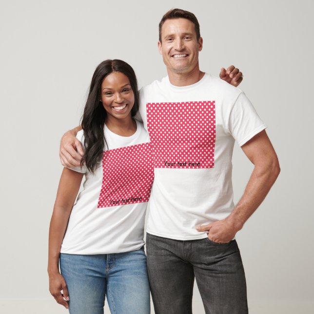 Camiseta Polkadots blancos en rojo (Unisexo)
