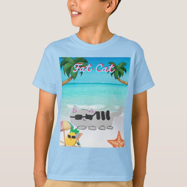 Camiseta polla de gato gordo de verano (Anverso)