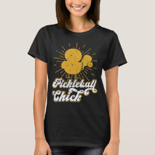 Camiseta Pollita de Pickleball Retro Vintage