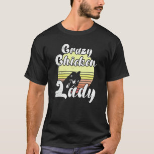 Camiseta Pollita descarada Retro puesta de sol loca señora