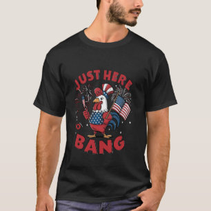 Camiseta Pollita divertida del 4 de julio aquí para ondear