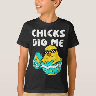 Camiseta Pollitas Divertidas Me Gustan Para Hombres Niños P