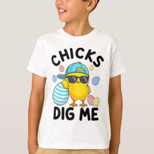 Camiseta Pollitas Divertidas Me Gustan Pascua Niños Hombres