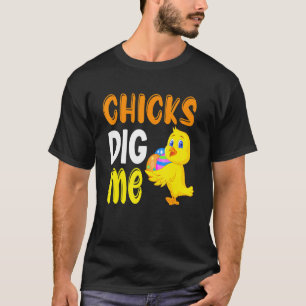 Camiseta Pollitas Lindas Me Gustan Conejo Cazando Huevos Ni