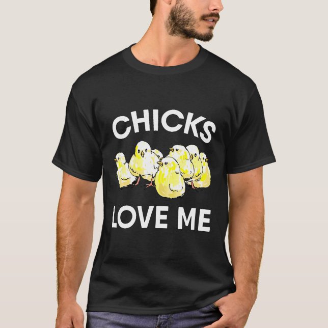 Camiseta Pollitas Me Aman   Pollo (Anverso)