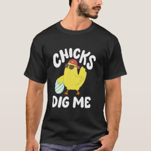 Camiseta Pollitas Me Gustan Divertido Cazando Huevos de Pas