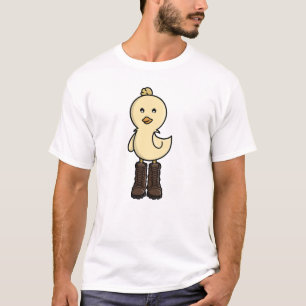 Camiseta Pollito Adorable con Botas