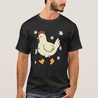 Camiseta Pollito Adorable con Botas de Lluvia